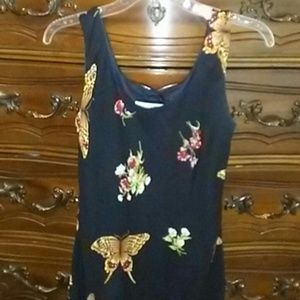 Vintage 90s Butterfly Dress Jessica Howard Petite